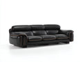 Gerades Sofa aus Echtleder mit 3 Sitzplätzen 280 x 95 x 75 cm - Modernes Ledersofa mit gepolsterten Armlehnen für Wohnzimmer
