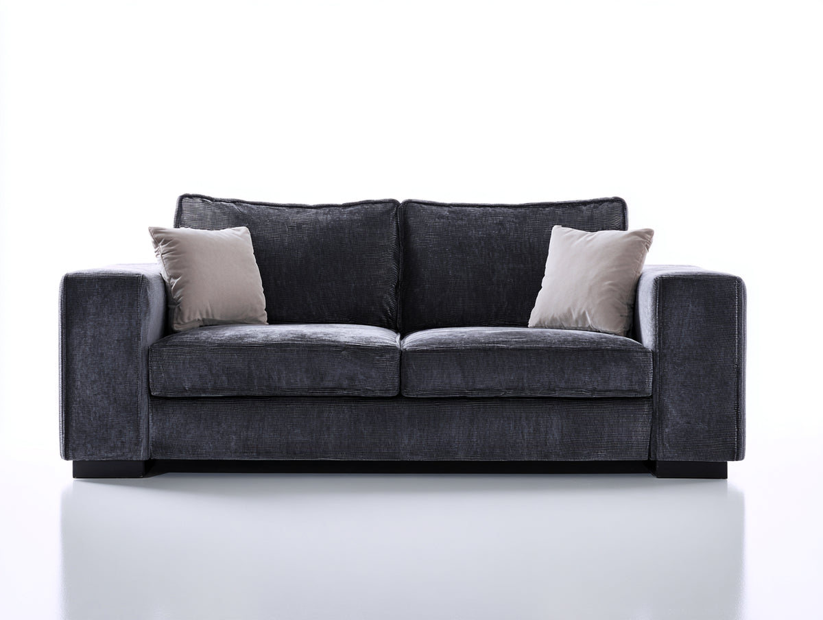 Gerades Sofa aus Stoff mit 3 Sitzplätzen 220 x 90 x 85 cm - Modernes Polstersofa für Wohnzimmer und Ruhebereich