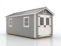 Gartenhaus Holz 400x300x250 cm Grau - Modernes Design mit Doppeltür und Fenstern