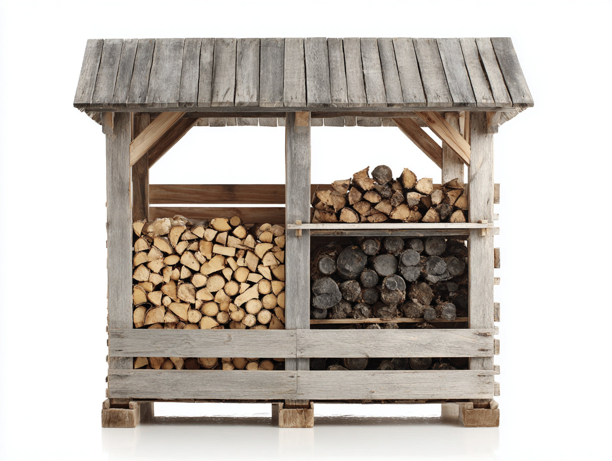 Kaminholzregal Holz 180x40x120 cm Grau - Großes Brennholzregal mit Dach für Garten und Außenbereich