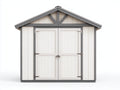 Gartenhaus 300x250x230 cm - Holz Gerätehaus mit Doppeltür - modernes Gartenhaus in Weiß und Grau
